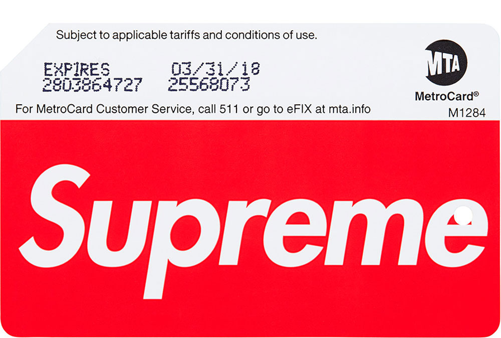 Supreme MTA MetroCard
